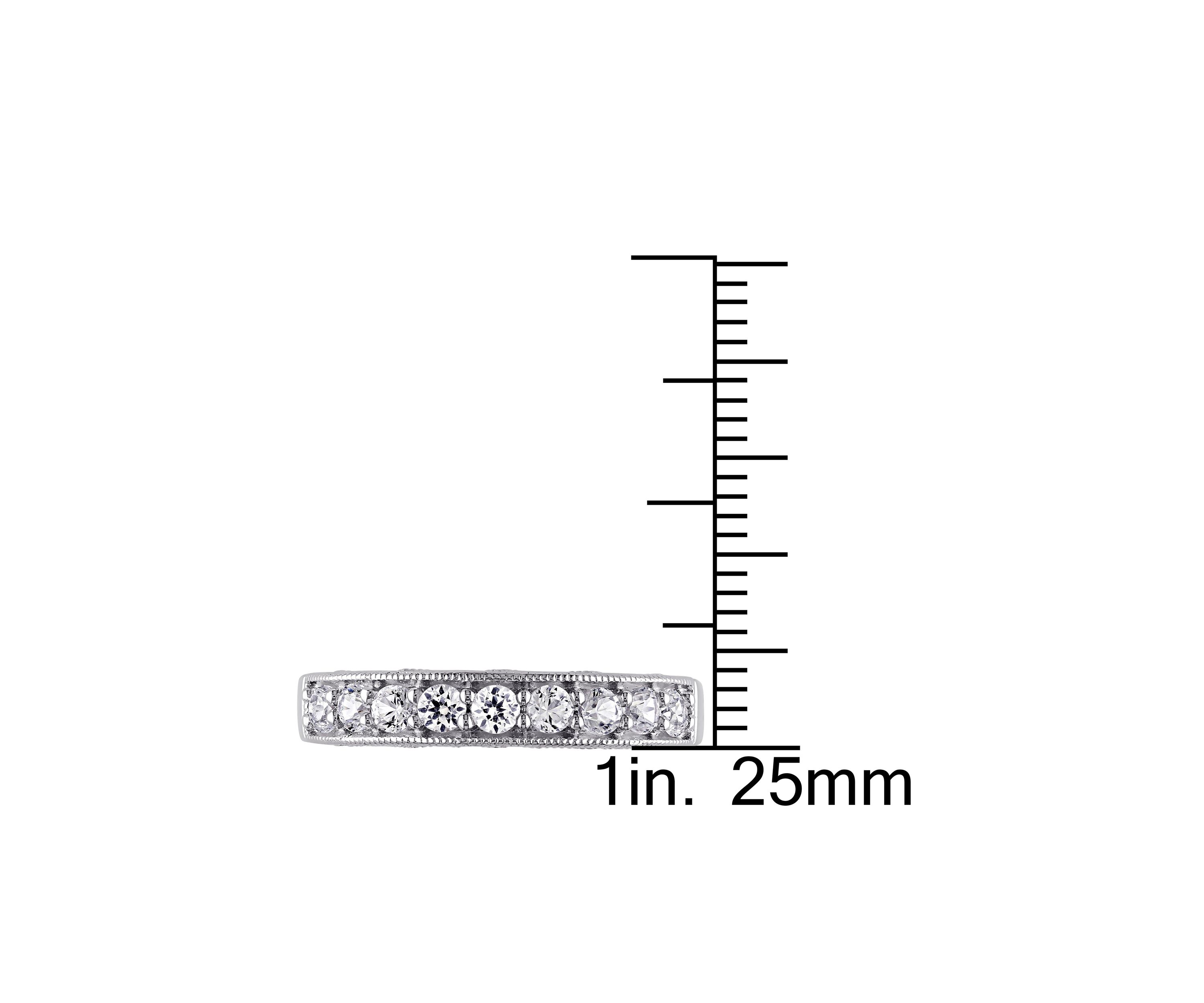 4/5 ct. t.w. Lab Created White Sapphire Anniversary Band in Sterling Silver