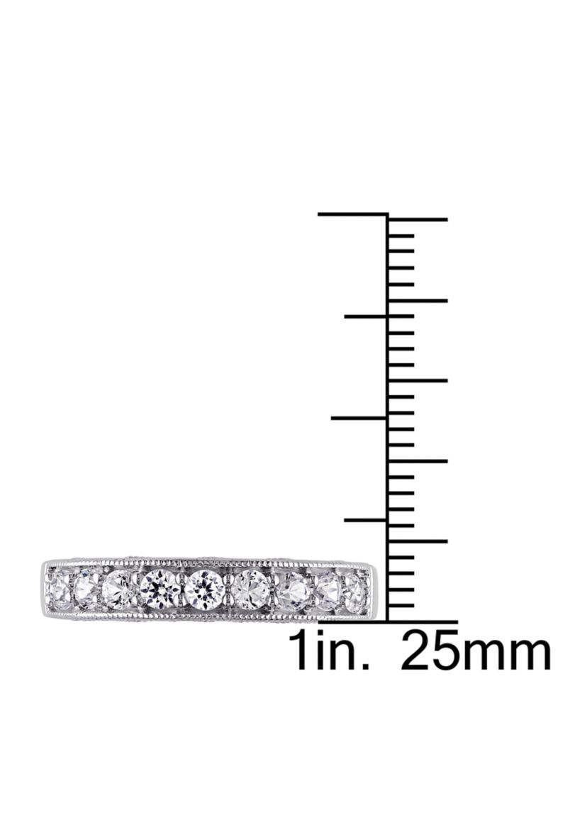 4/5 ct. t.w. Lab Created White Sapphire Anniversary Band in Sterling Silver