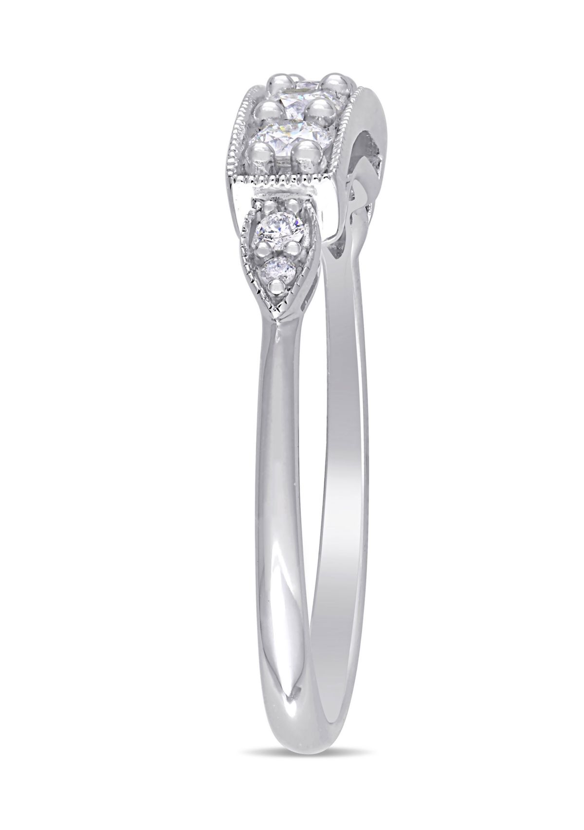 1/3 ct. t.w. Diamond Bar Ring in 10K White Gold