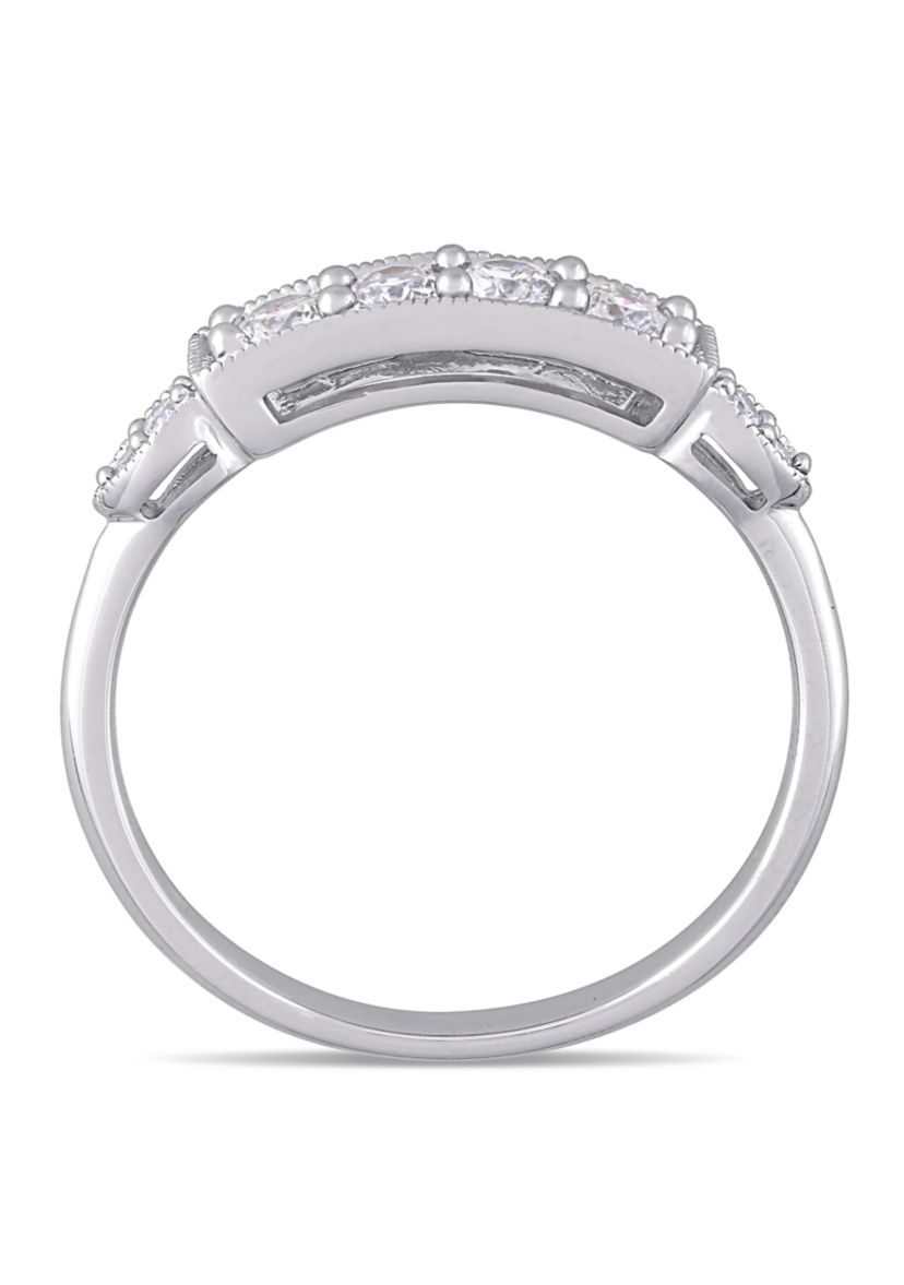 1/3 ct. t.w. Diamond Bar Ring in 10K White Gold