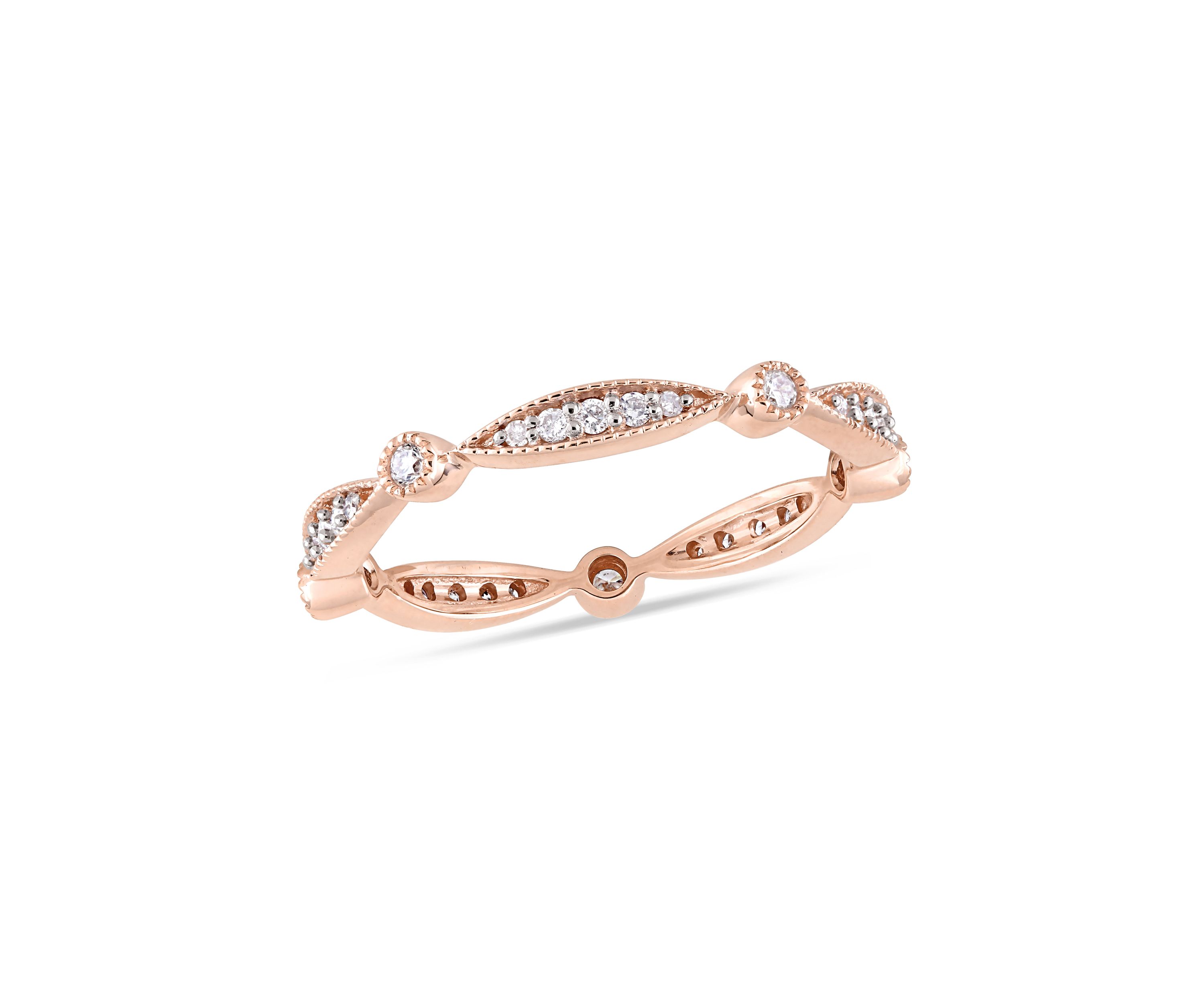 1/4 ct. t.w. Diamond Stackable Wedding Band in 10K Rose Gold