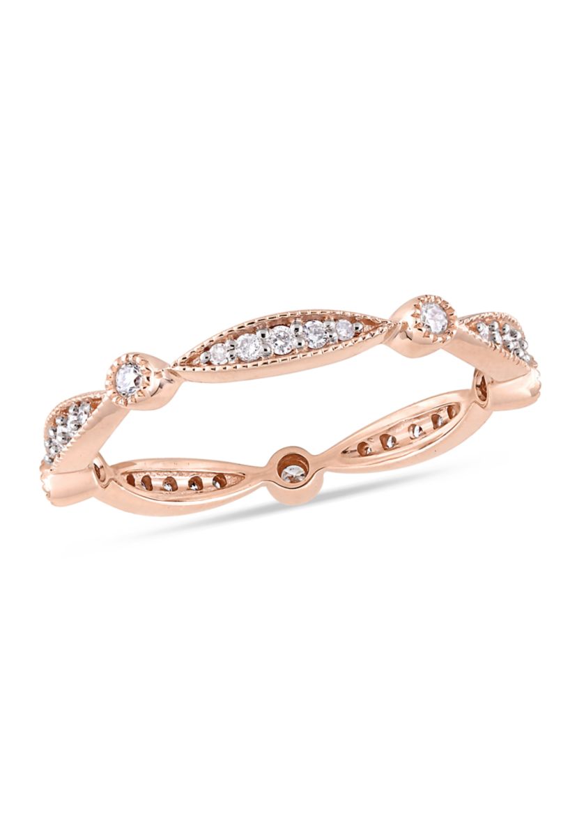 1/4 ct. t.w. Diamond Stackable Wedding Band in 10K Rose Gold