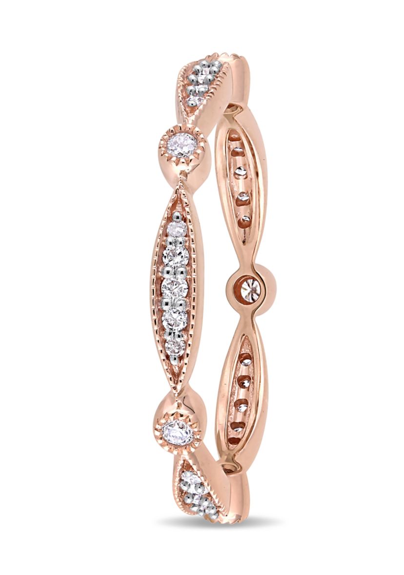 1/4 ct. t.w. Diamond Stackable Wedding Band in 10K Rose Gold