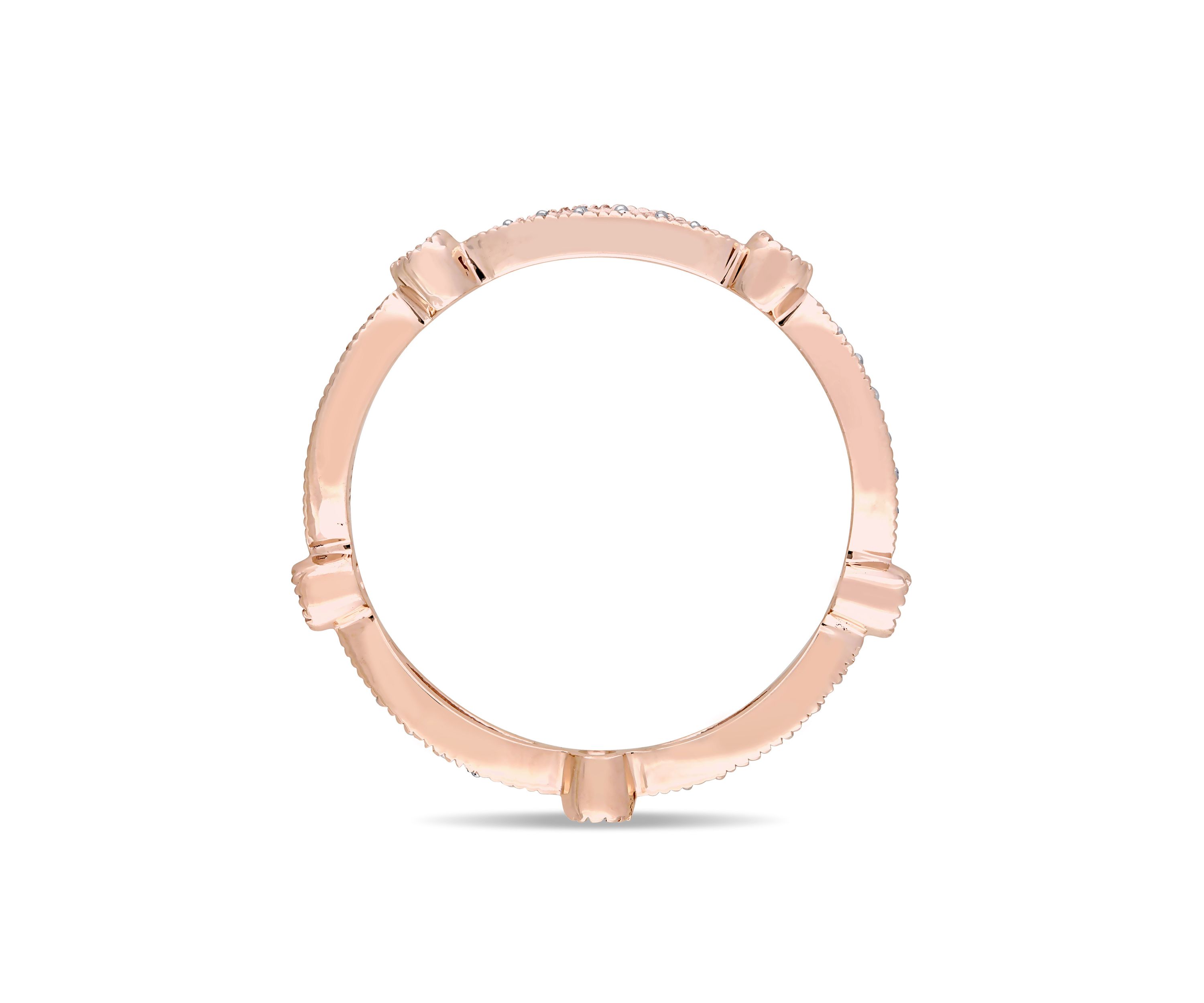 1/4 ct. t.w. Diamond Stackable Wedding Band in 10K Rose Gold