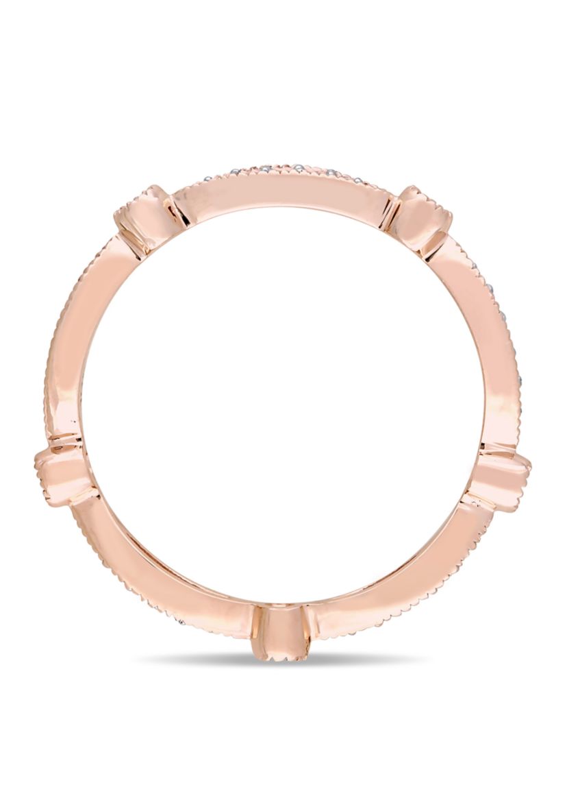 1/4 ct. t.w. Diamond Stackable Wedding Band in 10K Rose Gold