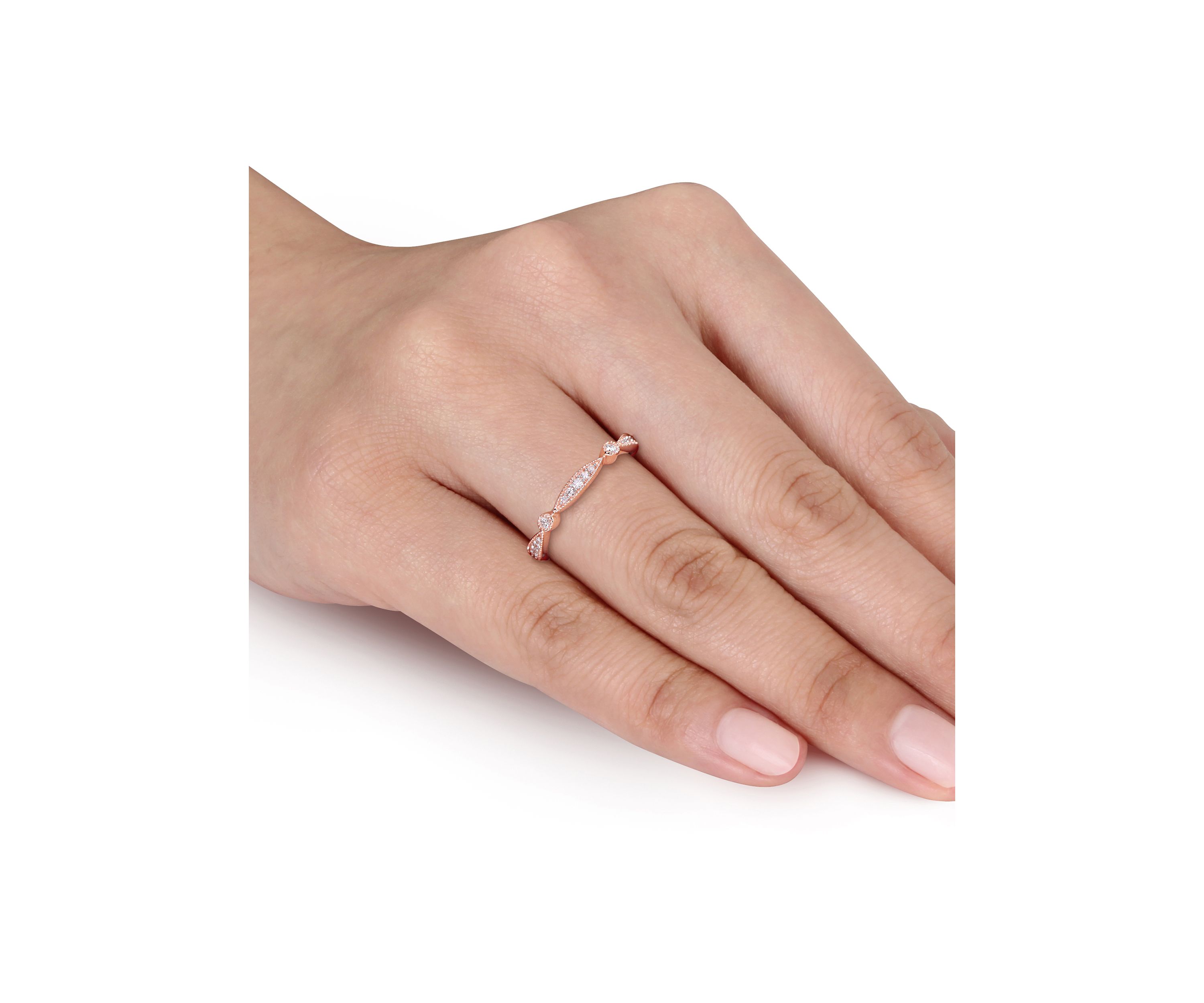 1/4 ct. t.w. Diamond Stackable Wedding Band in 10K Rose Gold