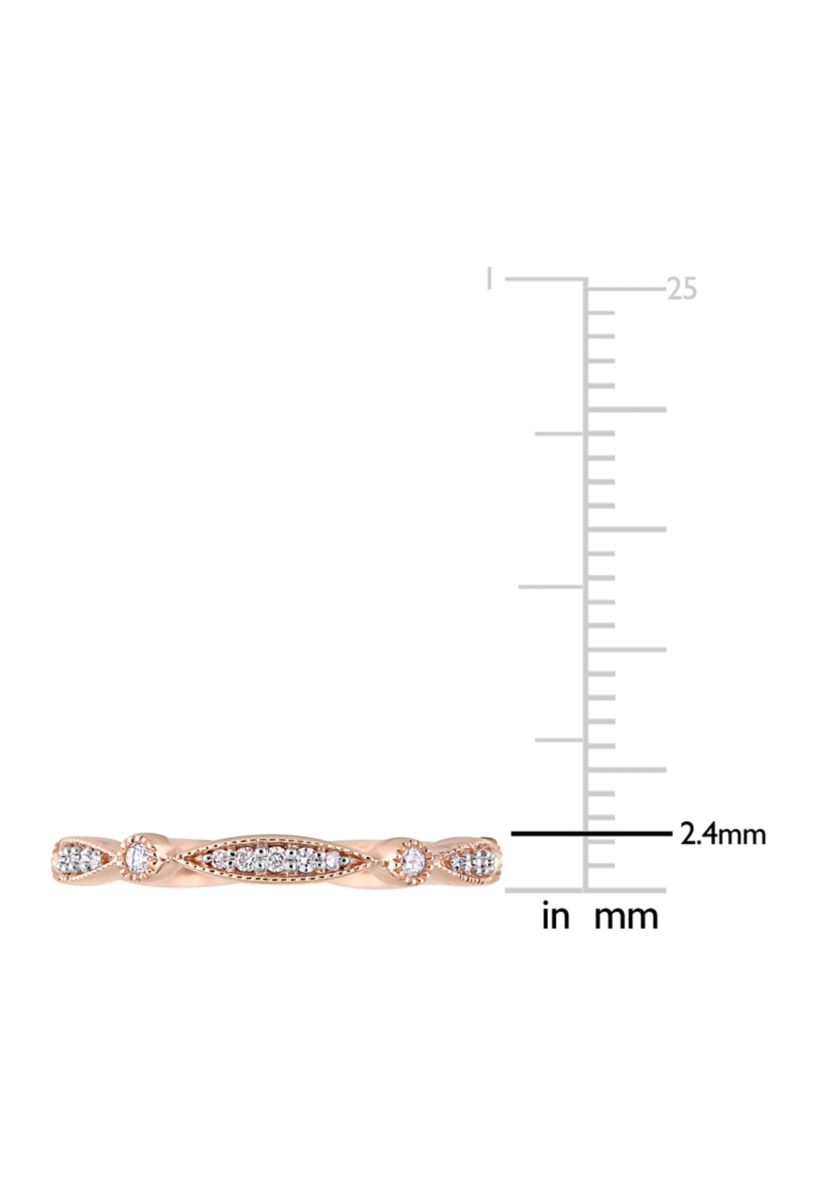 1/4 ct. t.w. Diamond Stackable Wedding Band in 10K Rose Gold