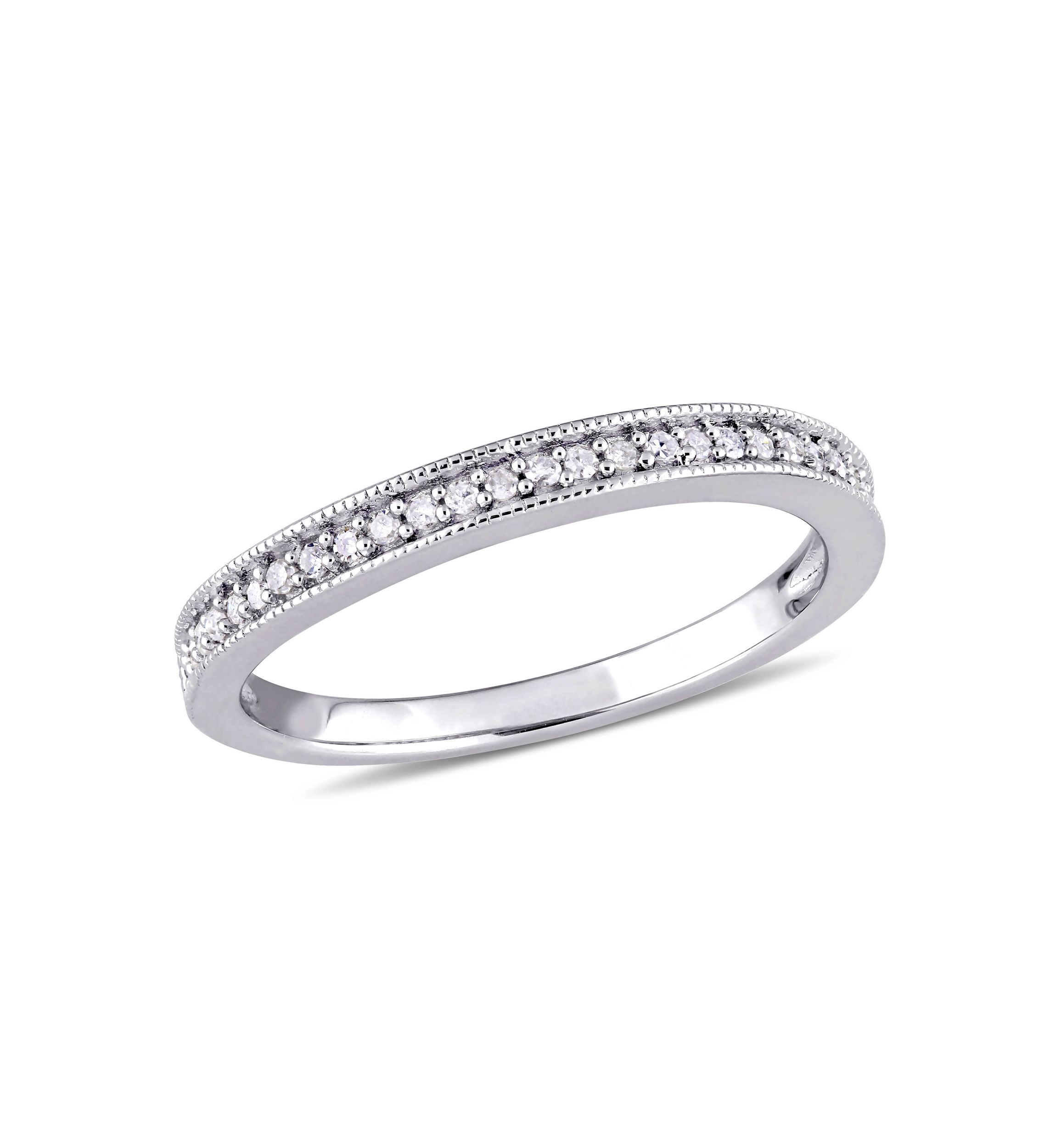 1/8 ct. t.w. Diamond Wedding Band in Sterling Silver
