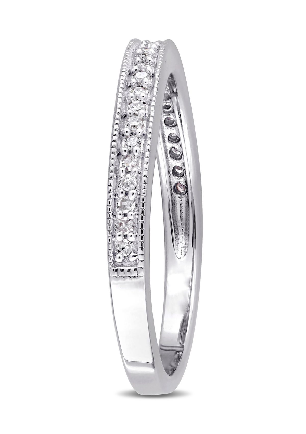 1/8 ct. t.w. Diamond Wedding Band in Sterling Silver