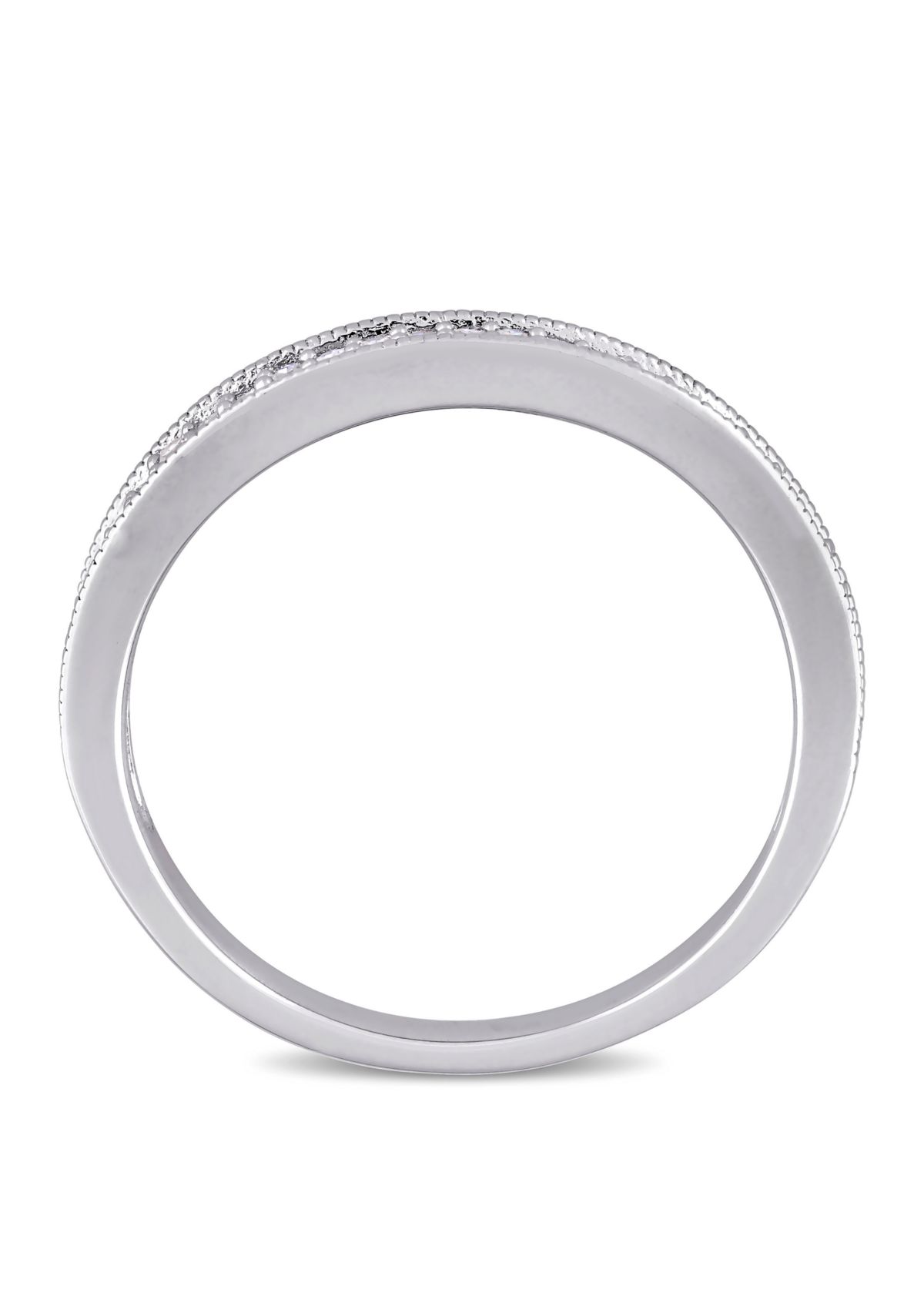 1/8 ct. t.w. Diamond Wedding Band in Sterling Silver