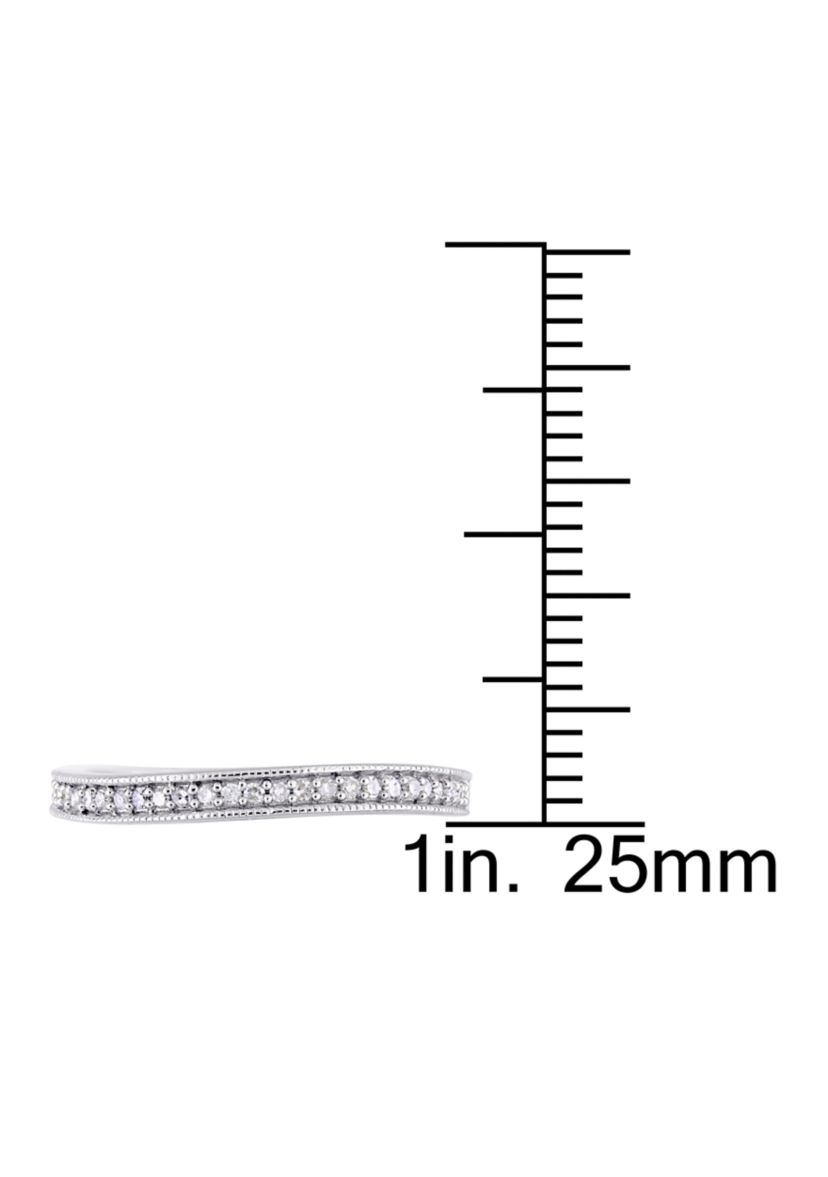 1/8 ct. t.w. Diamond Wedding Band in Sterling Silver