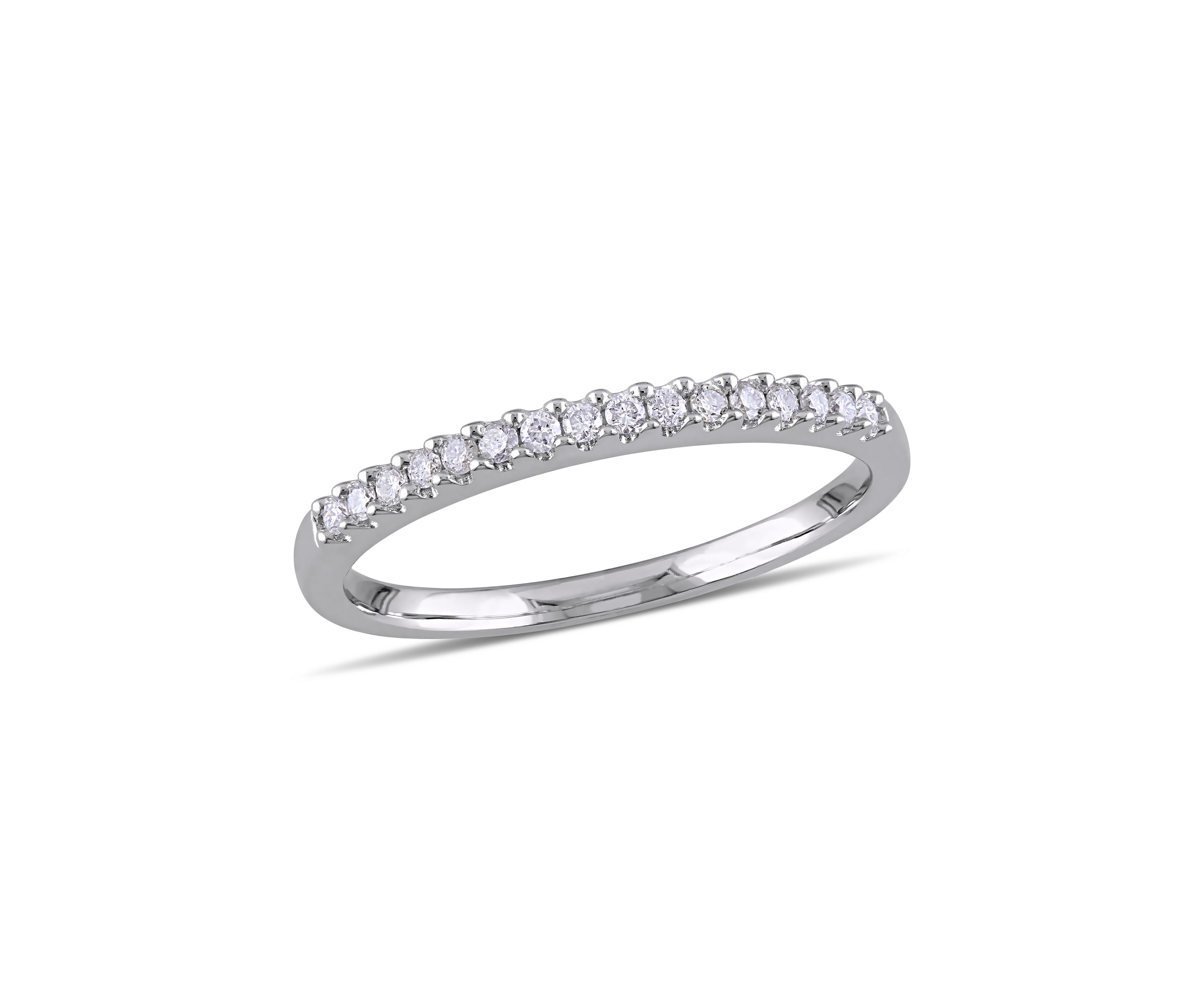 1/7 ct. t.w. Diamond Semi Eternity Ring in Sterling Silver