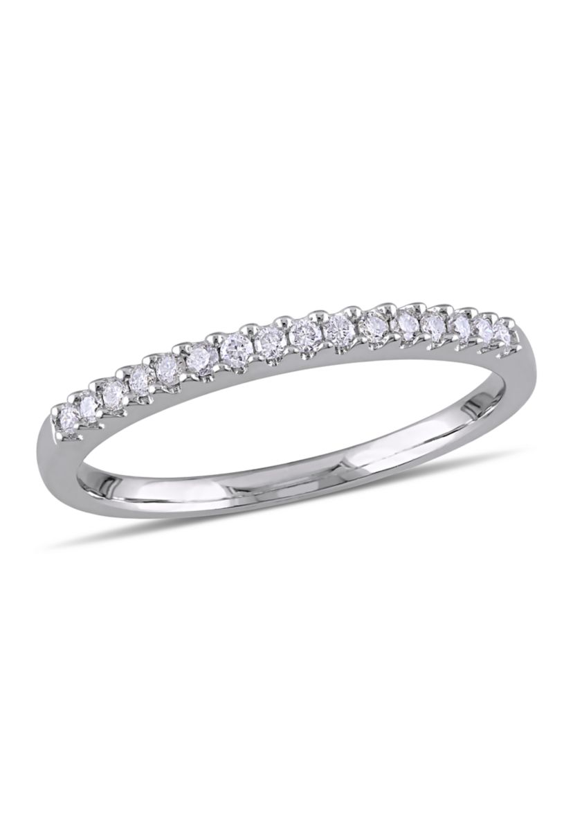 1/7 ct. t.w. Diamond Semi Eternity Ring in Sterling Silver