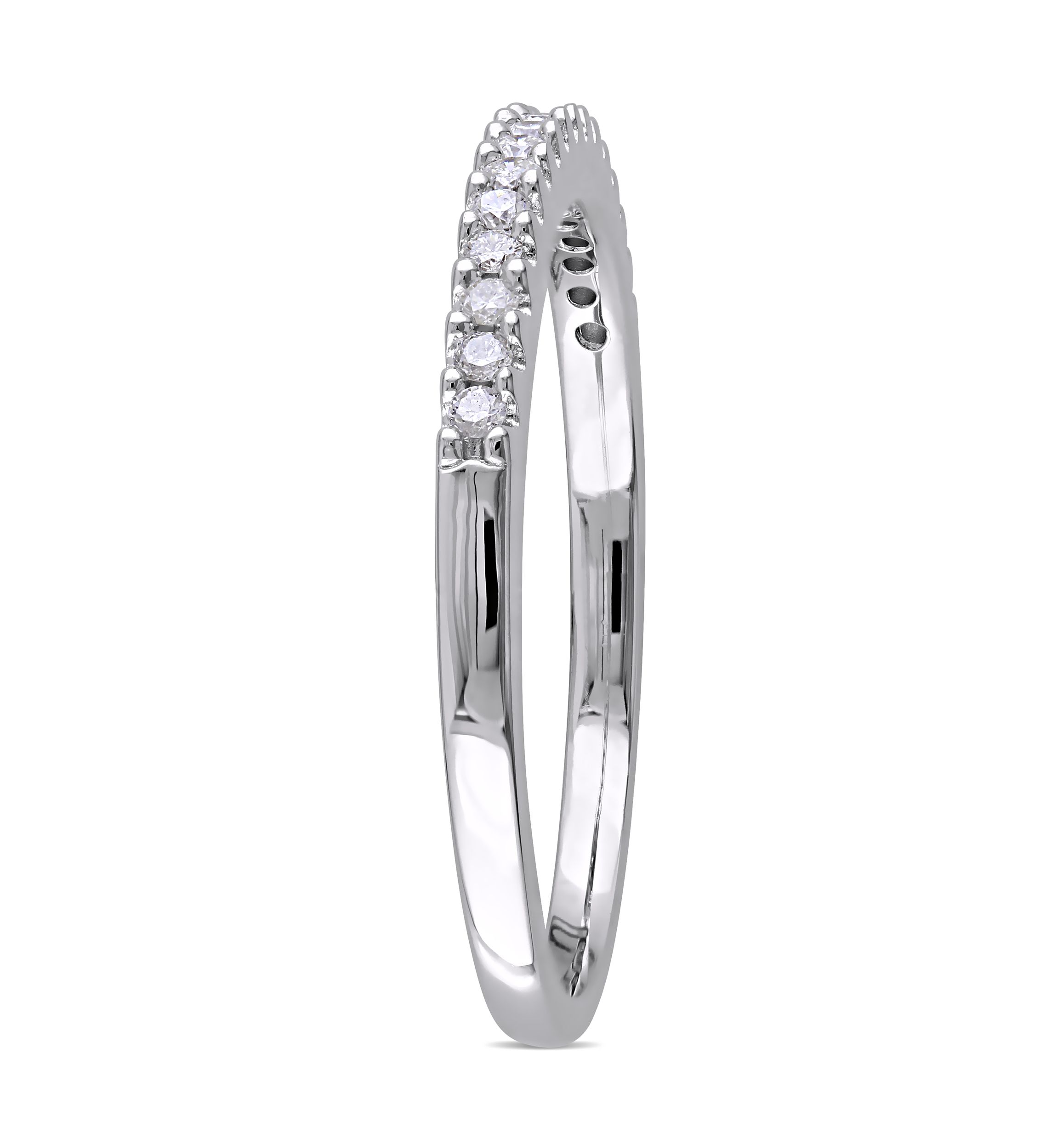 1/7 ct. t.w. Diamond Semi Eternity Ring in Sterling Silver