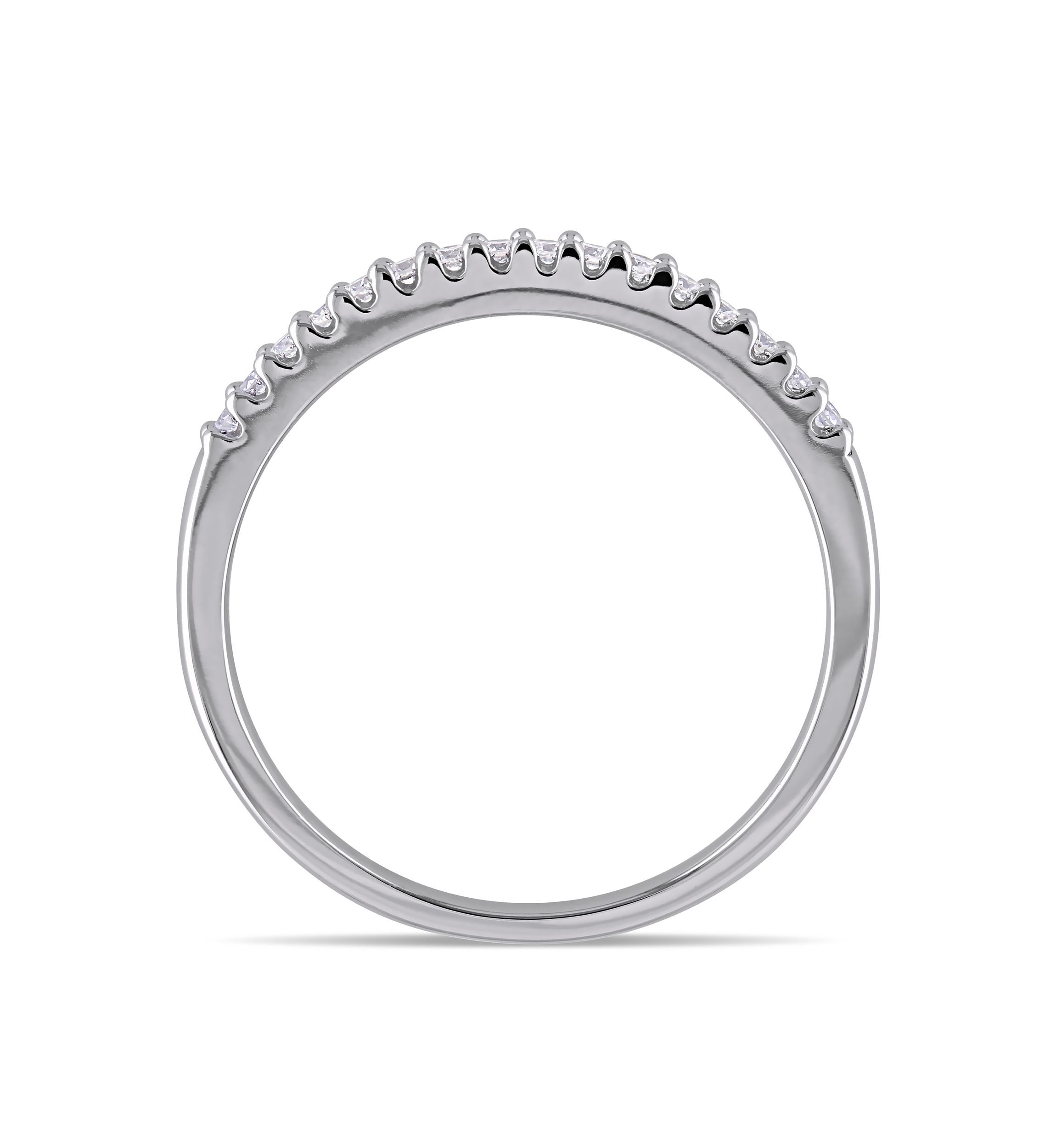 1/7 ct. t.w. Diamond Semi Eternity Ring in Sterling Silver