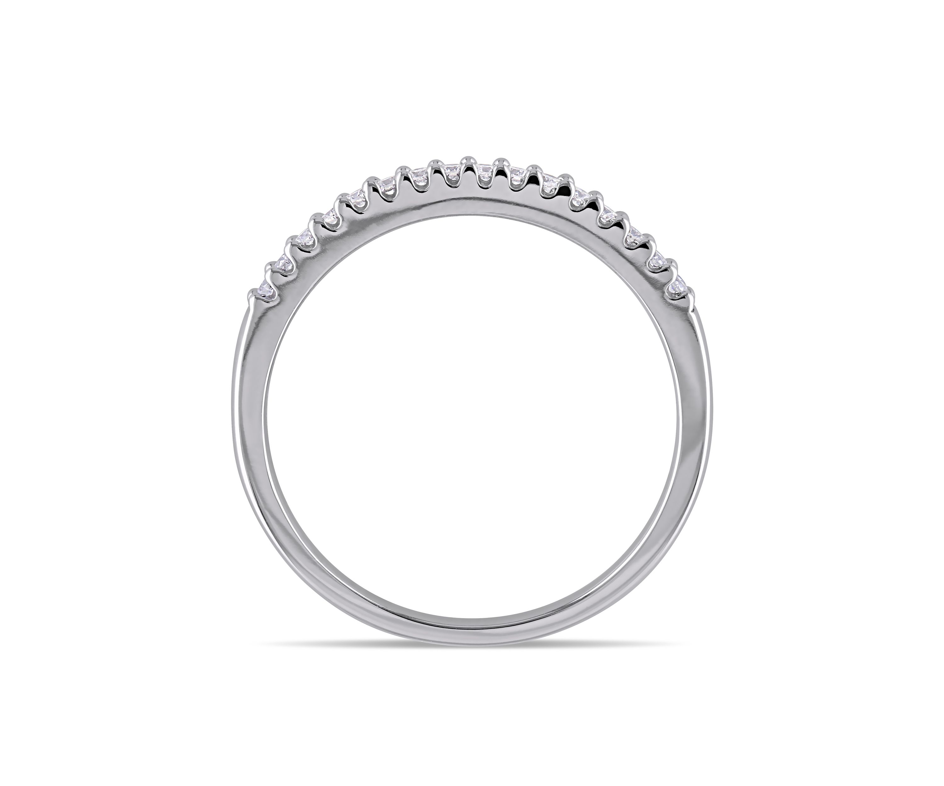 1/7 ct. t.w. Diamond Semi Eternity Ring in Sterling Silver