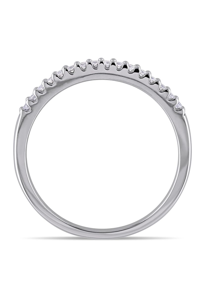 1/7 ct. t.w. Diamond Semi Eternity Ring in Sterling Silver