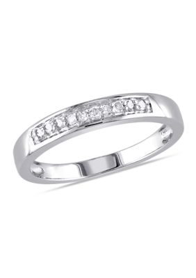 Belk & Co 1/10 ct. t.w. Diamond Anniversary Band in Sterling Silver