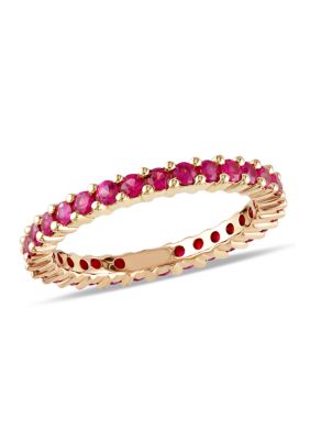 Belk & Co 1.38 Ct. T.w. Pink Sapphire Eternity Band In 14K Rose Gold