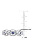 1/3 ct. t.w. Sapphire and 1/10 ct. t.w. Diamond Ring in 10K White Gold