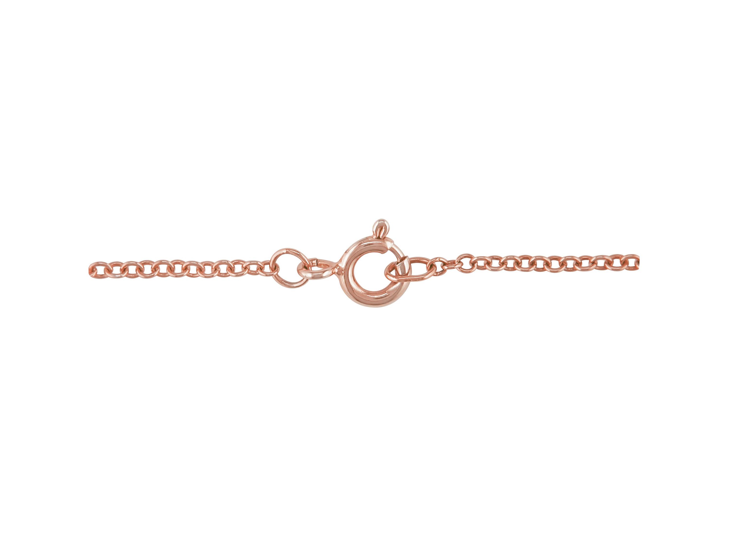 Diamond & Morganite & Pink Tourmaline Pendant with Chain in Rose Plated Sterling Silver
