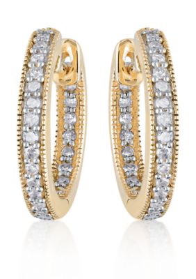 Belk & Co. Hoop Earrings in 14K Yellow Gold | belk