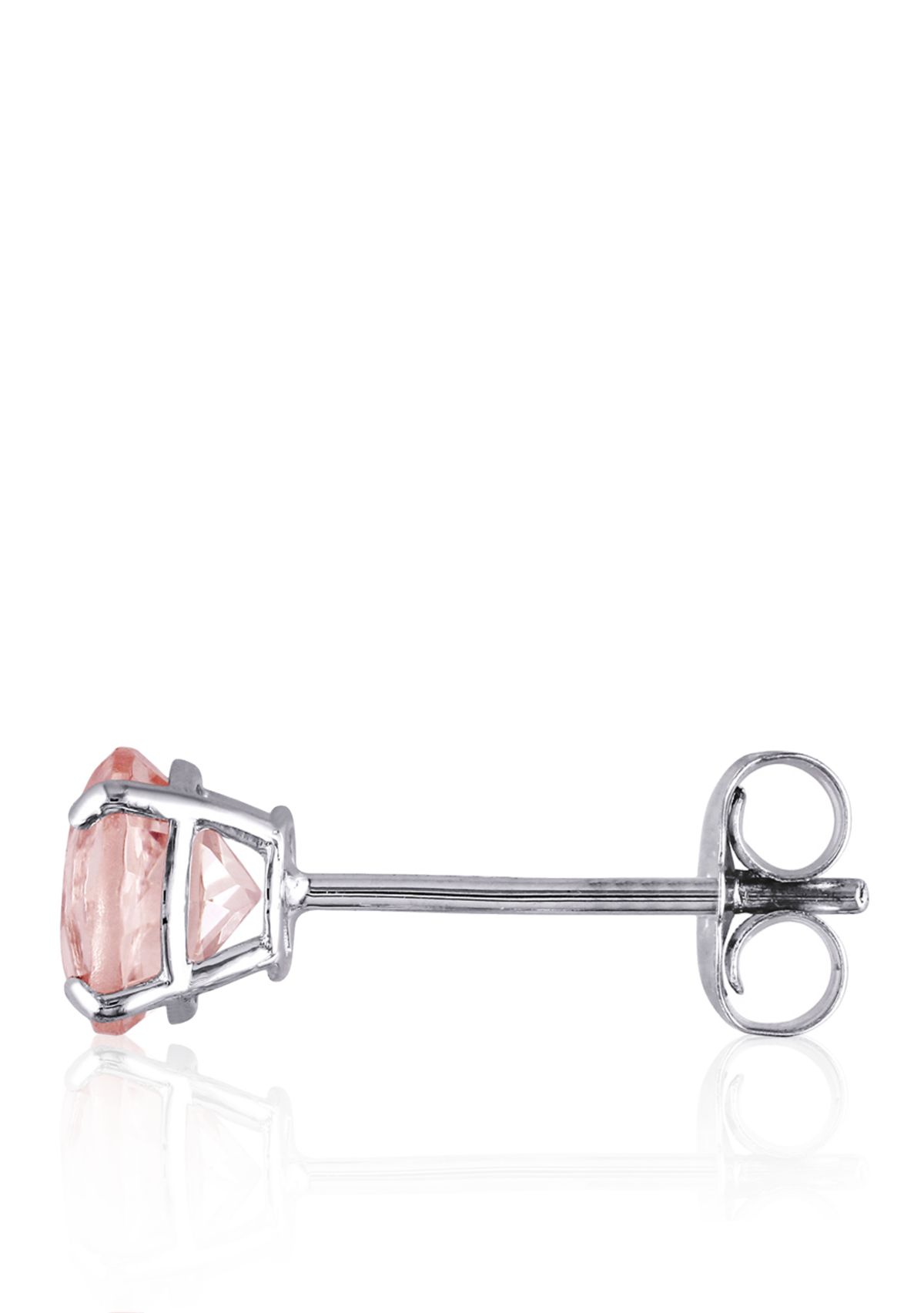 1.00 ct. t.w. Morganite Stud Earrings in 14k White Gold 