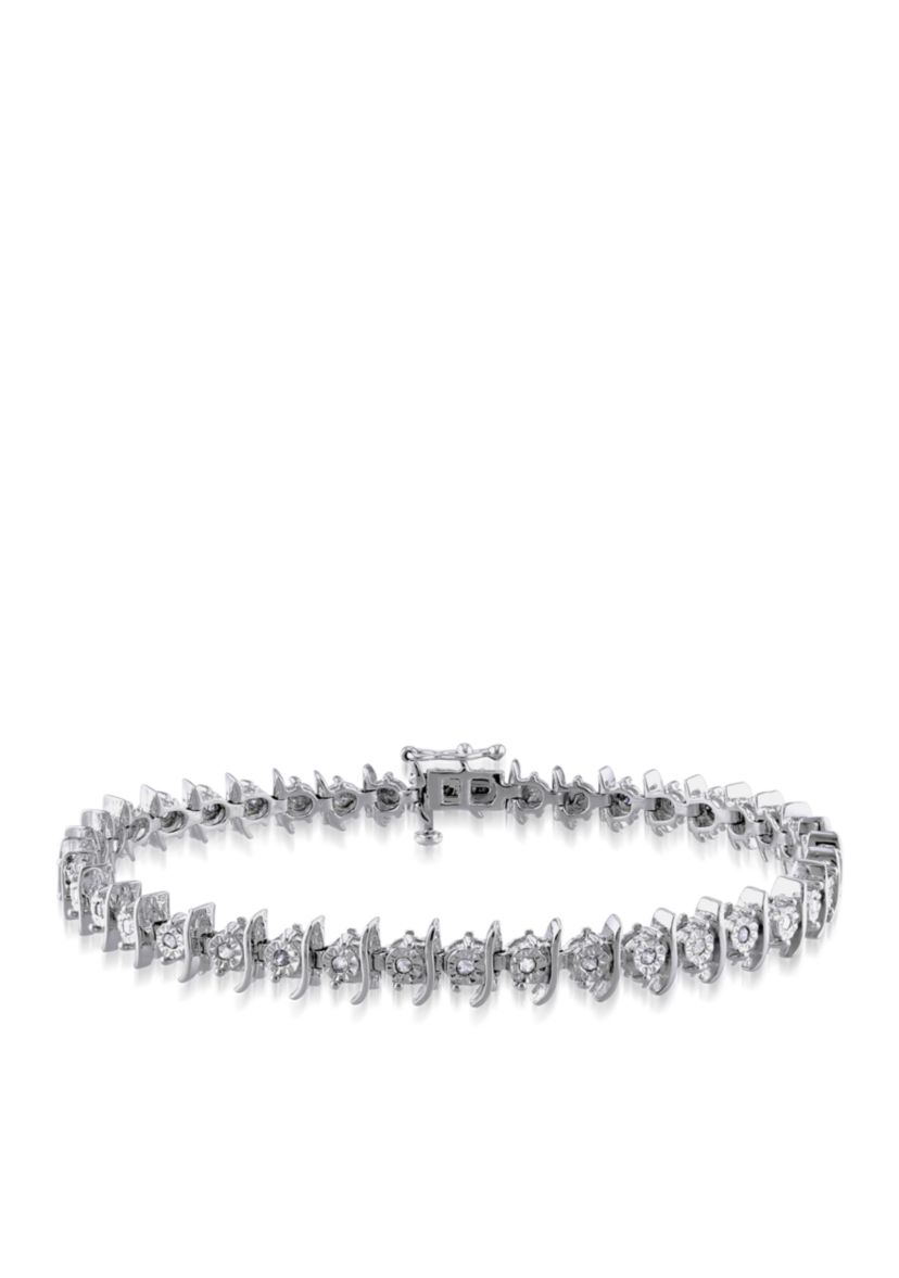 Diamond Tennis Bracelet in Sterling Silver