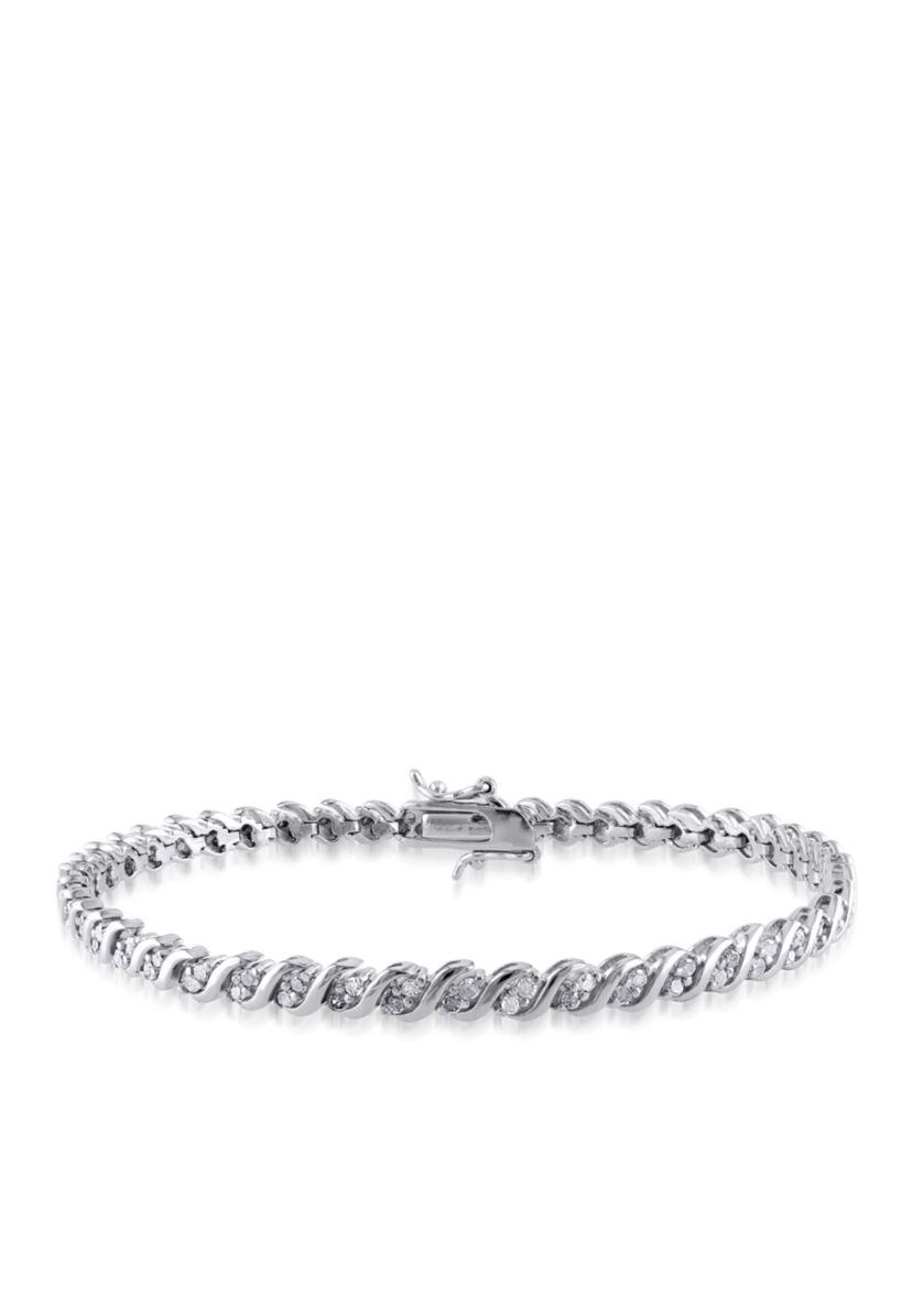 Diamond Tennis Bracelet in Sterling Silver
