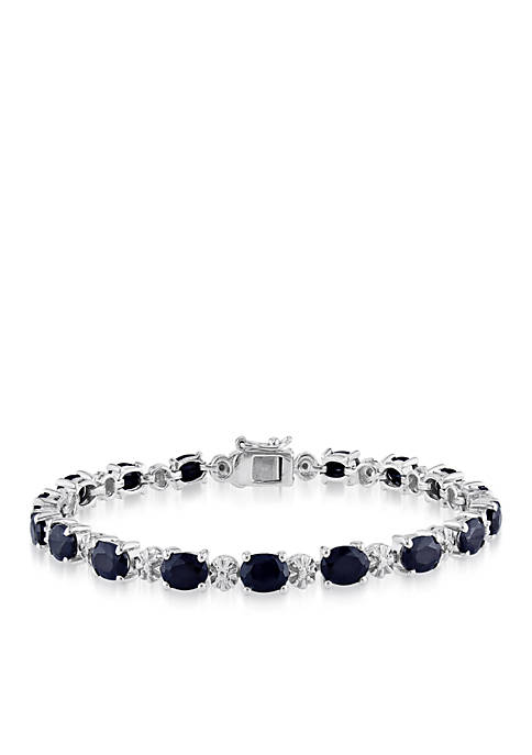 Belk & Co. Sterling Silver Black Sapphire and