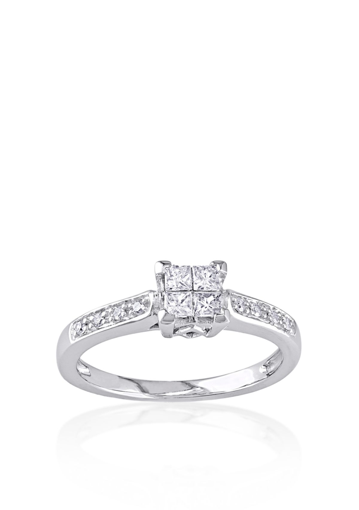 1/4 ct. t.w. Diamond Engagement Ring in 10k White Gold