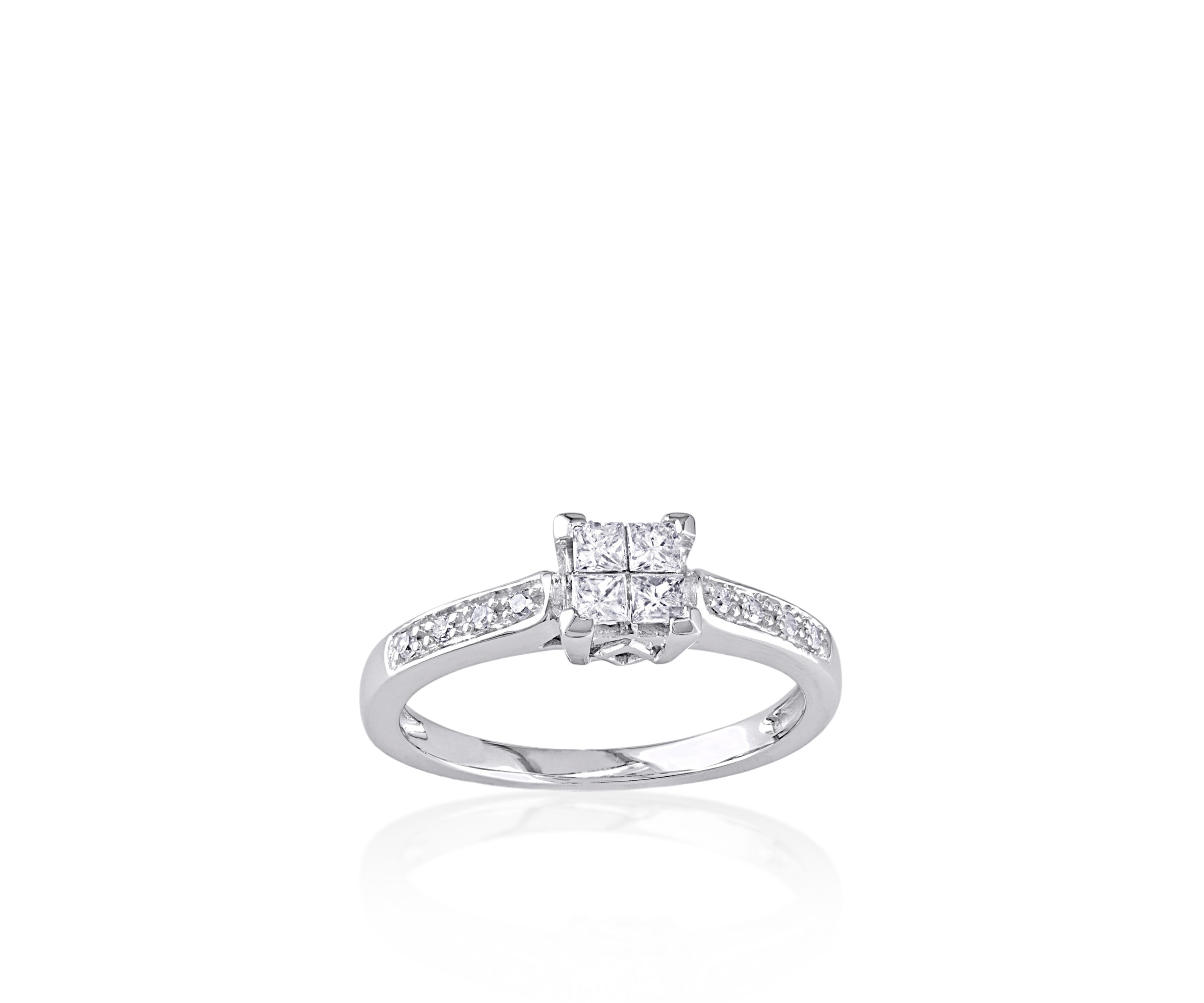 1/4 ct. t.w. Diamond Engagement Ring in 10k White Gold