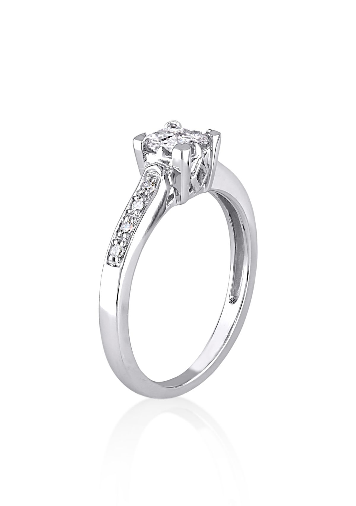 1/4 ct. t.w. Diamond Engagement Ring in 10k White Gold