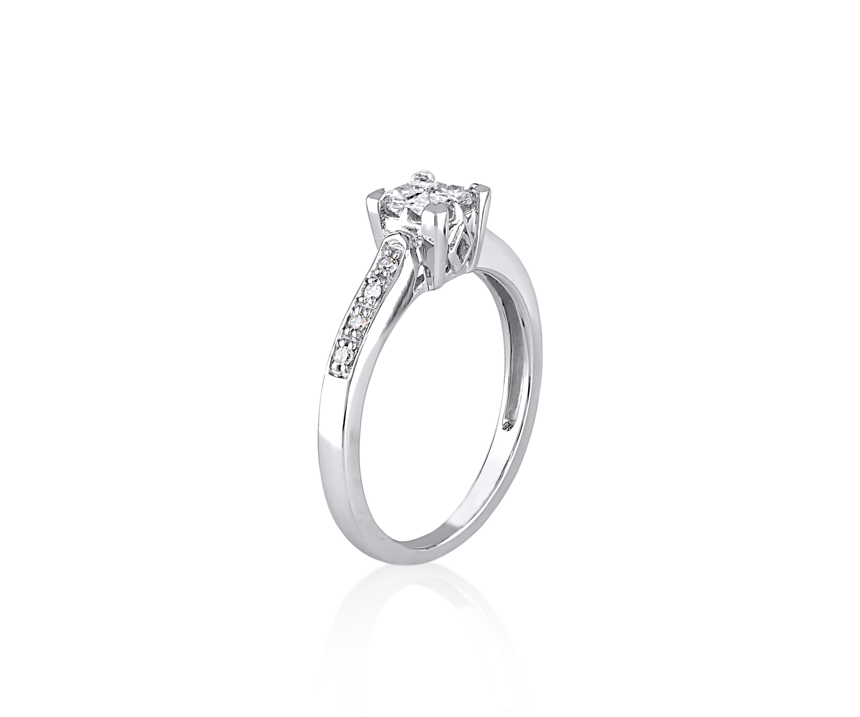 1/4 ct. t.w. Diamond Engagement Ring in 10k White Gold