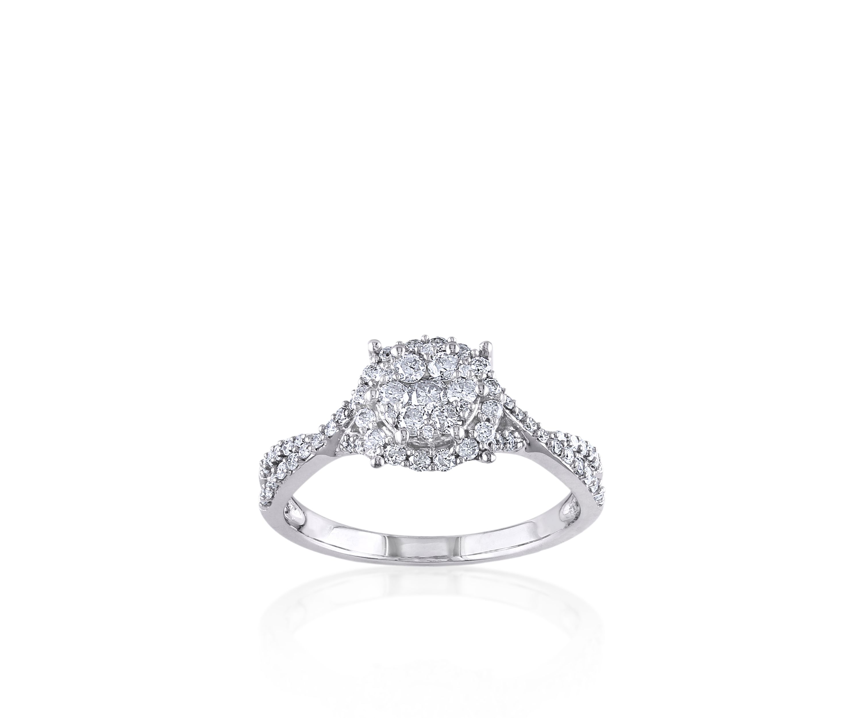 Diamond Ring in 10k White Gold