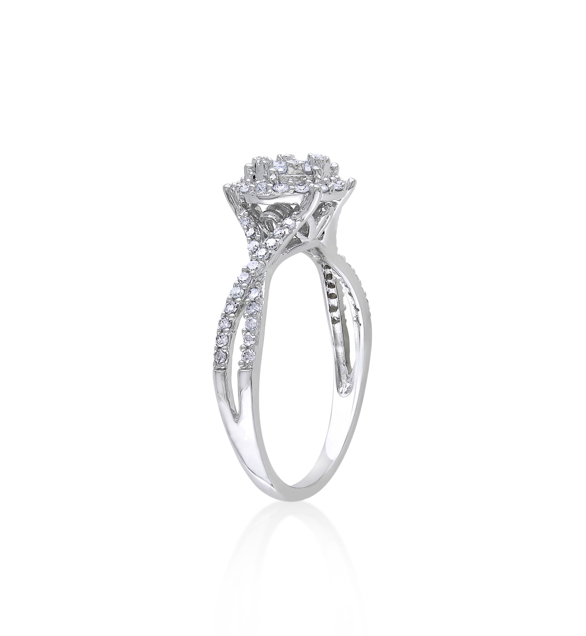 Diamond Ring in 10k White Gold