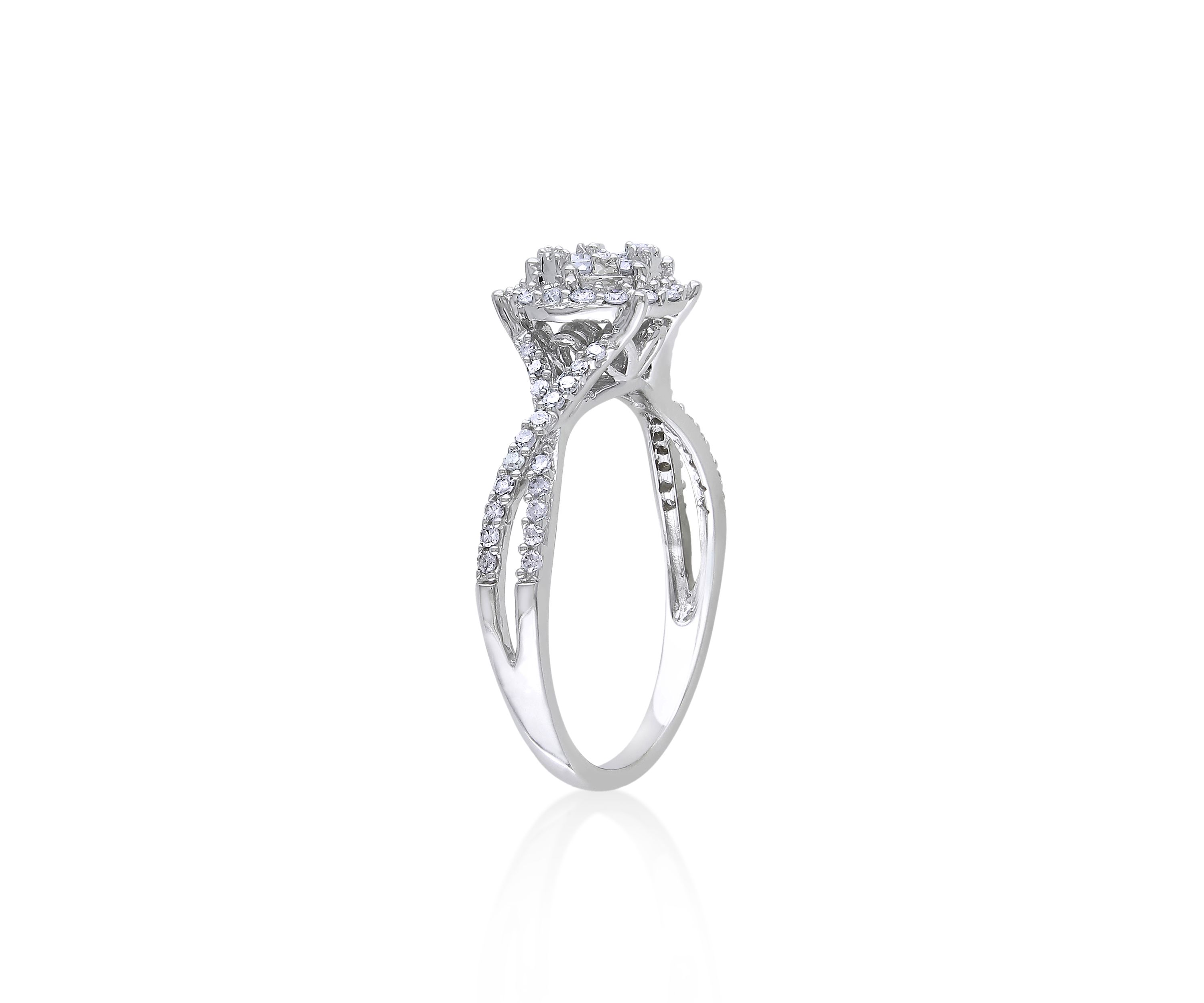 Diamond Ring in 10k White Gold