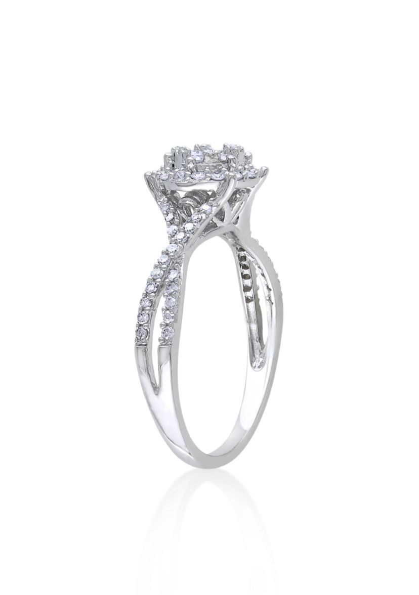 Diamond Ring in 10k White Gold