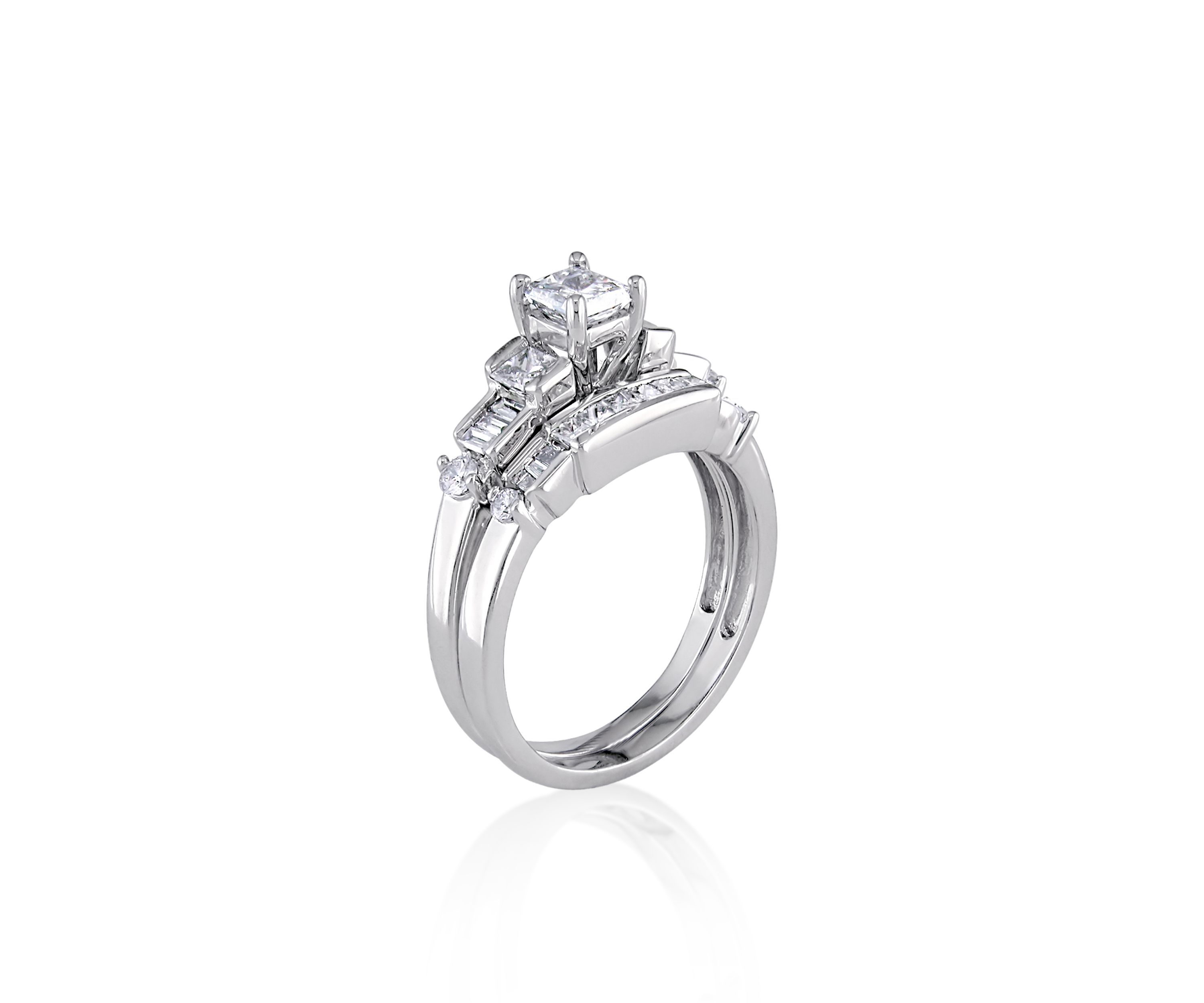 1 ct. t.w. Diamond Bridal Set in 14k White Gold