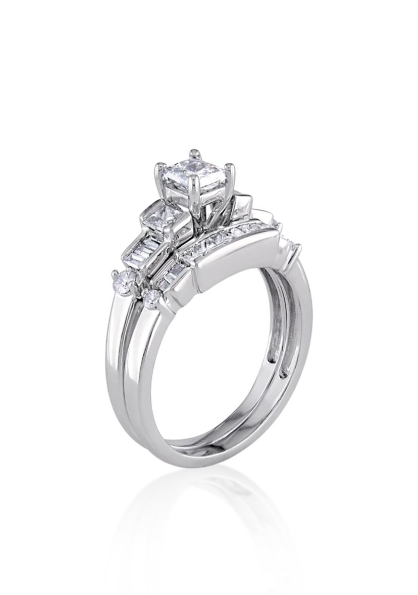 1 ct. t.w. Diamond Bridal Set in 14k White Gold