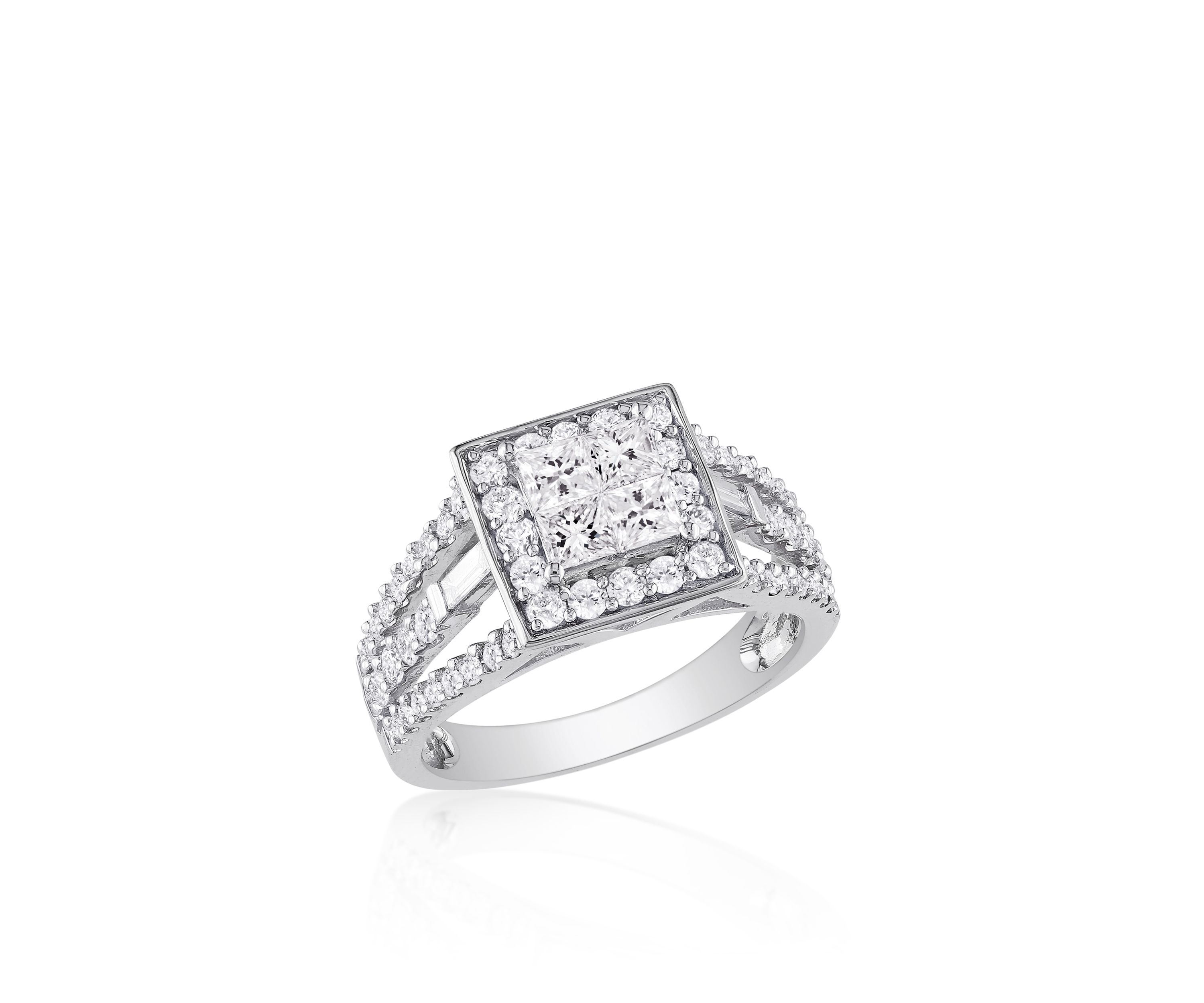 1.50 ct. t.w. Diamond Engagement Ring in 14k White Gold