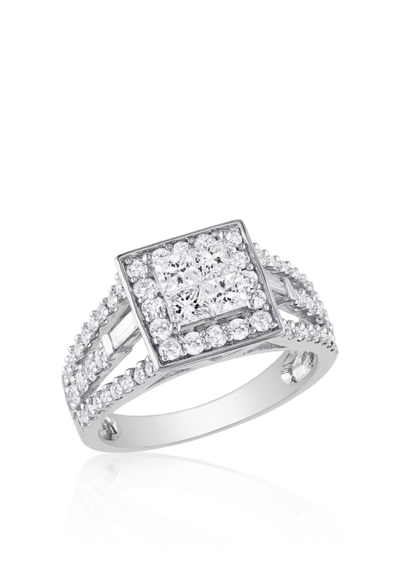 1.50 ct. t.w. Diamond Engagement Ring in 14k White Gold