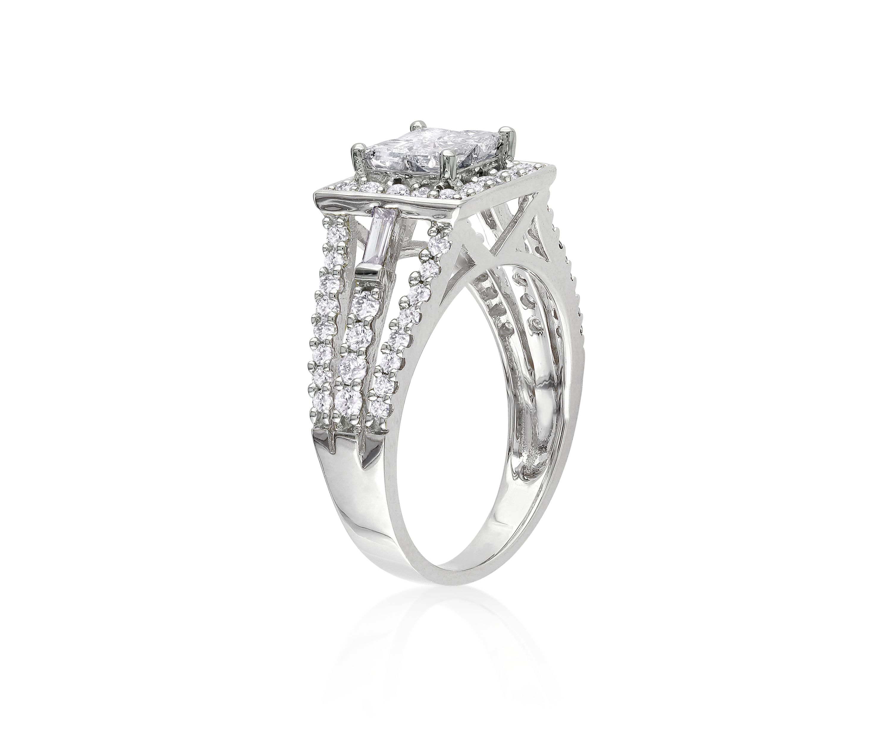 1.50 ct. t.w. Diamond Engagement Ring in 14k White Gold