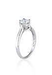 Diamond Solitaire Ring in 14k White Gold