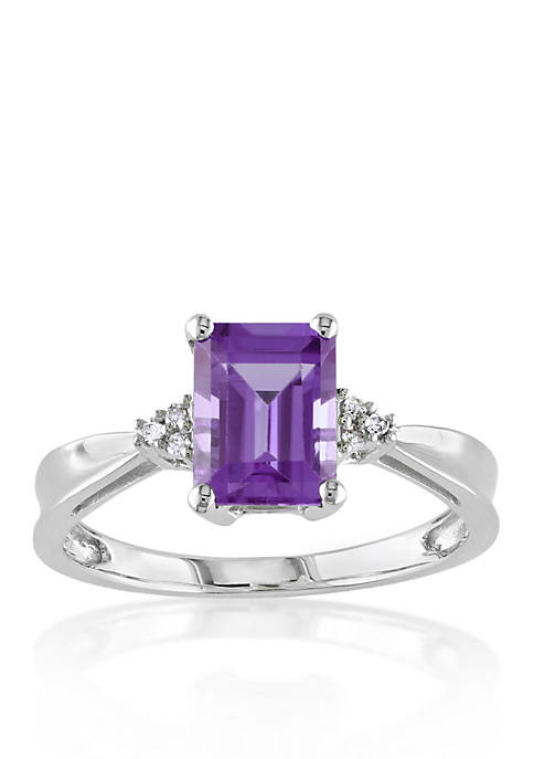 Belk & Co. 10k White Gold Amethyst and