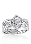 5/8 ct. t.w. Diamond Bridal Ring Set in 14k White Gold