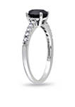 1.25 ct. t.w. Black and White Diamond Engagement Ring in 14k White Gold