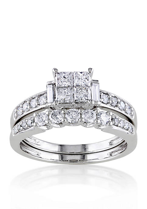 1 ct. t.w. Diamond Bridal Ring Set in 14k White Gold