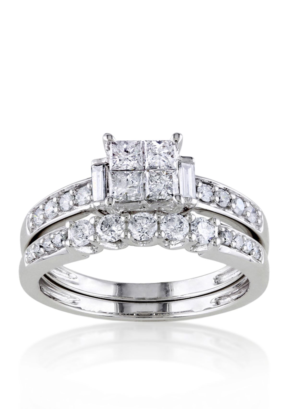 1 ct. t.w. Diamond Bridal Ring Set in 14k White Gold