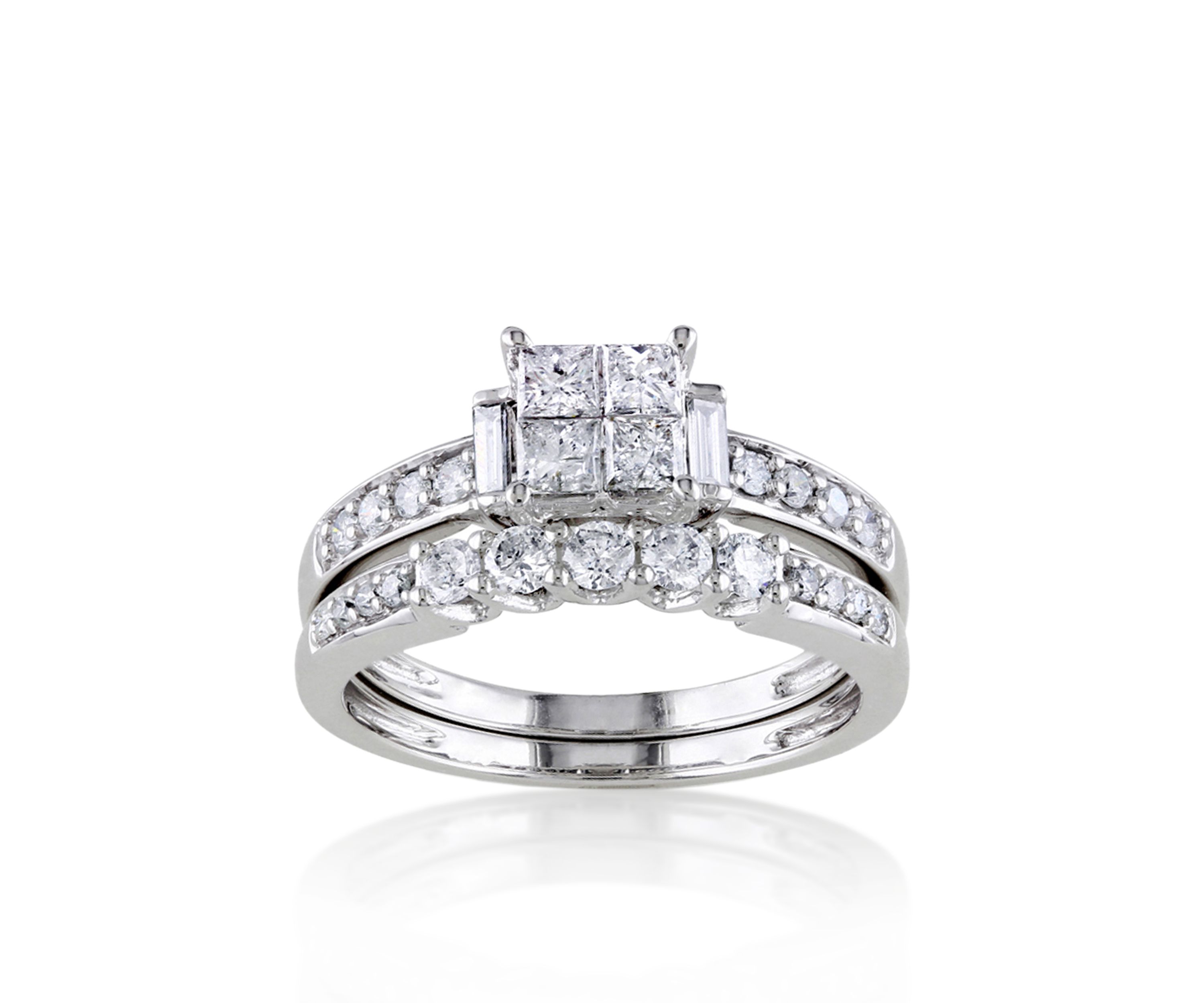 Belk & Co. 1 ct. t.w. Diamond Bridal Ring Set in 14k White Gold | Belk